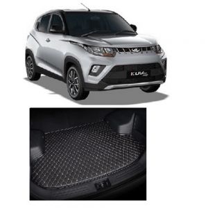 7D Car Trunk/Boot/Dicky PU Leatherette Mat for KUV100  - Black